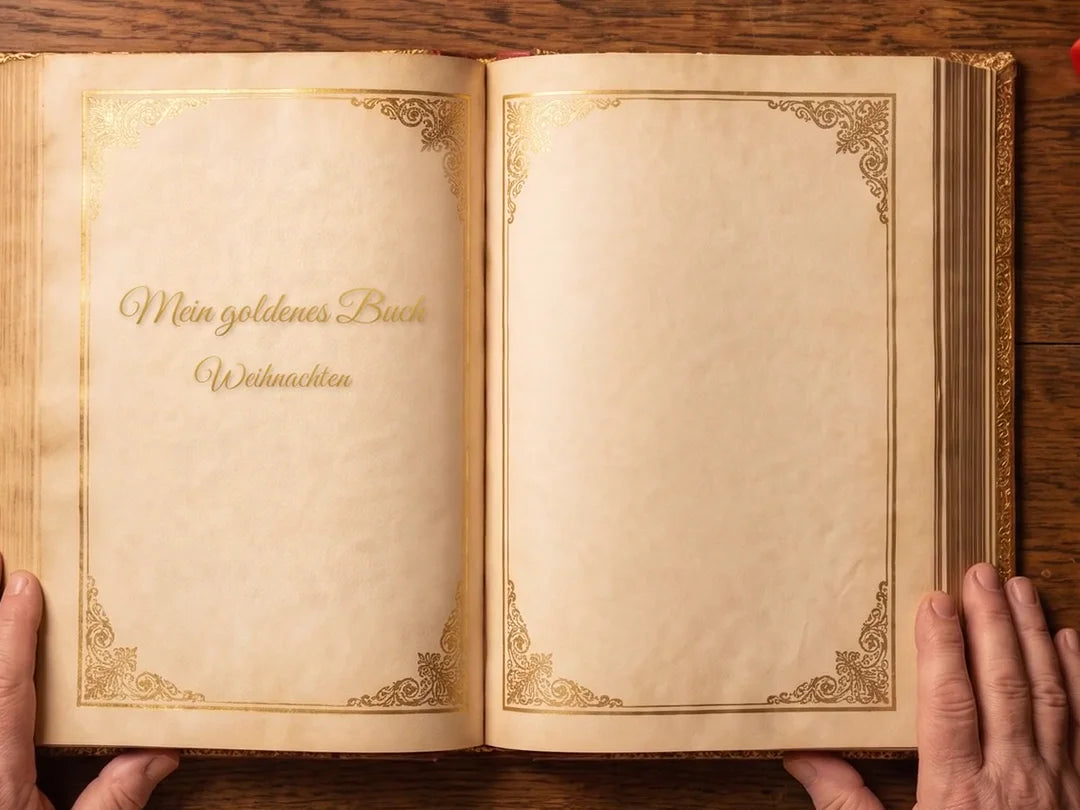 Das aufgeschlagene goldene Buch aus dem Video